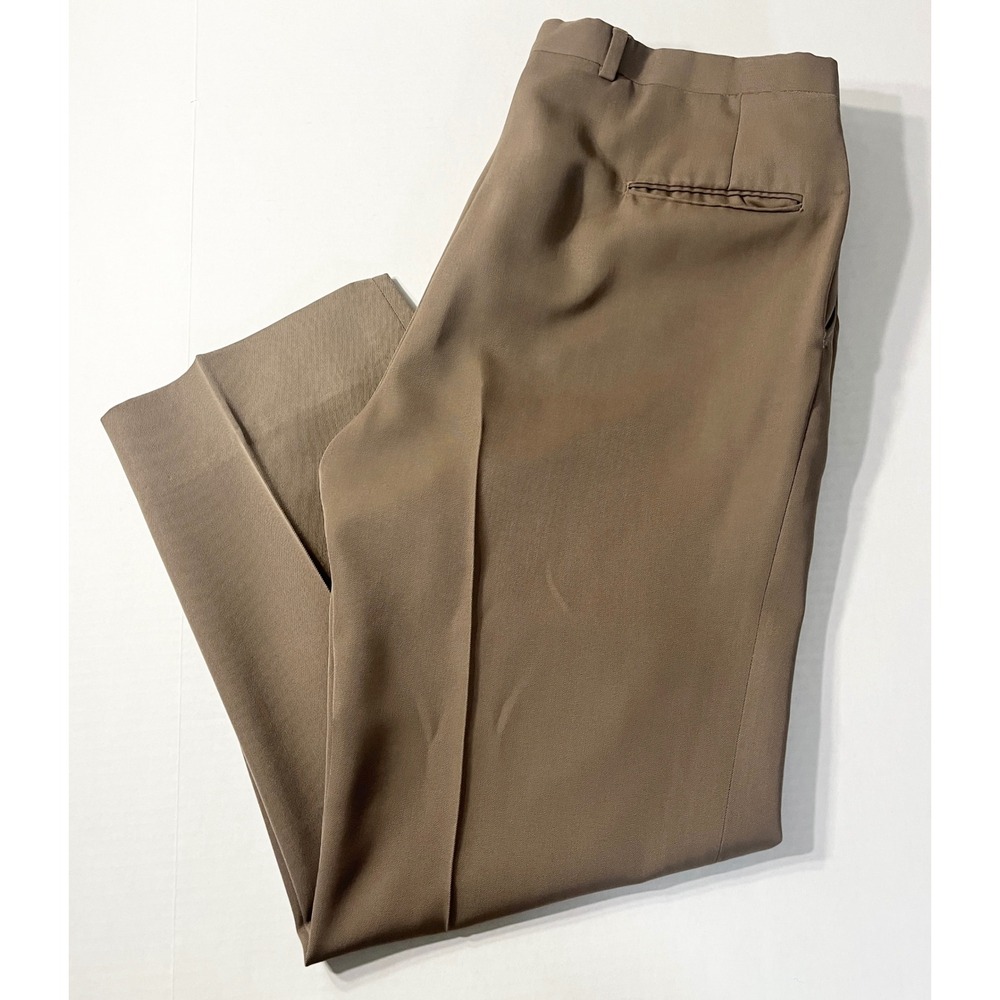 Christian Dior Monsieur Dress Pants Mens Brown 38x27.5 Straight Leg Tailored USA